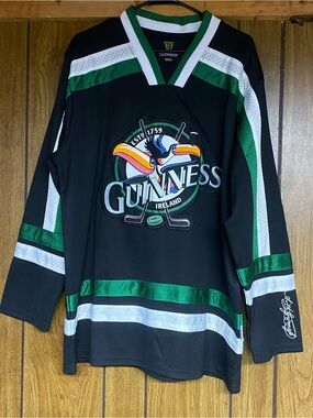 Guinness Toucan Hockey Jersey Black and Green